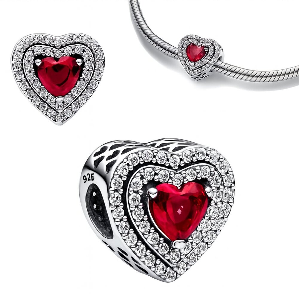 XL Red Heart Charm